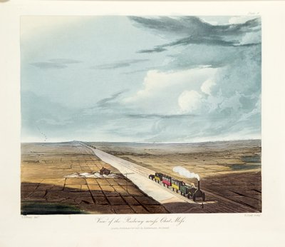 Vista del ferrocarril a través de Chat Moss, 1831 de Thomas Talbot Bury